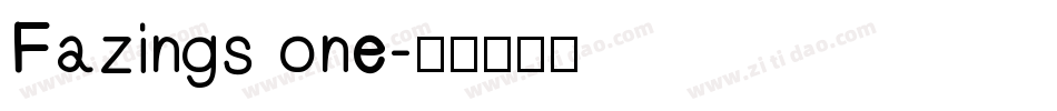 Fazings one字体转换